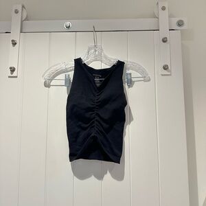 Free People Intimates Black Ruched Tank Top